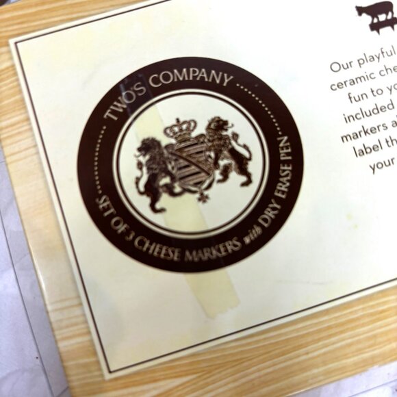 Two’s Company Set of Three Food Safe Dry/erase Ceramic Cheese Buffet Marker’s - Picture 7 of 8